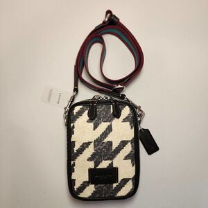 Coach CJ672 STANTON CROSSBODY WITH HOUNDSTOOTH PRINT